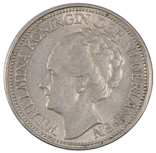 NETHERLANDS, 25 Cents, 1928, KM #164, AU(55-58), Silver, 19, 3.59