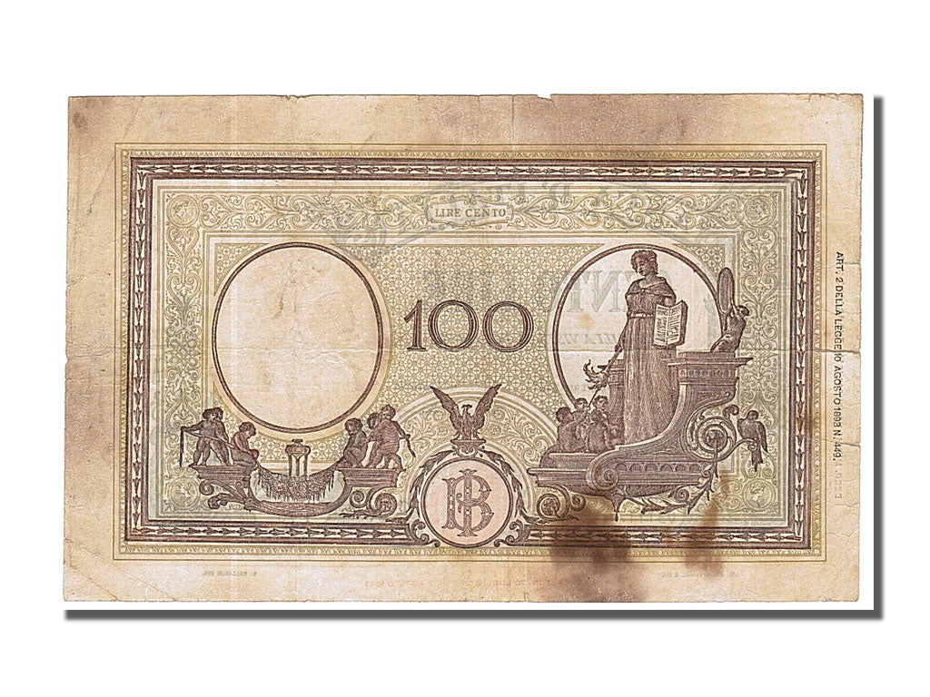 Banknote, Italy, 100 Lire, 1944, 1944-11-11, VF(30-35)
