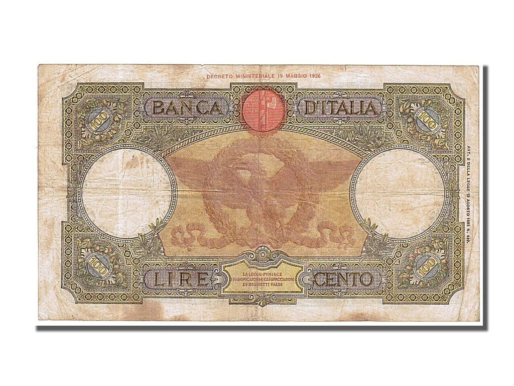 Italy, 100 Lire, 1940, 1940-02-27, EF(40-45), O457