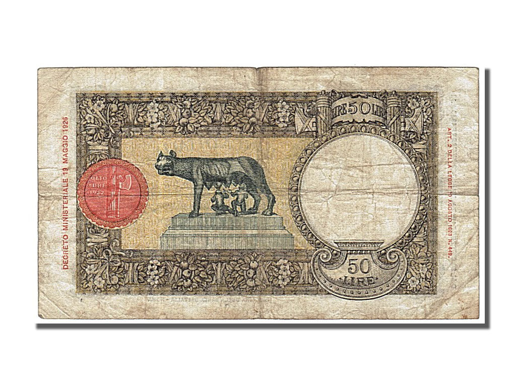Italy, 50 Lire, 1940, KM #54b, 1940-10-23, EF(40-45), N668