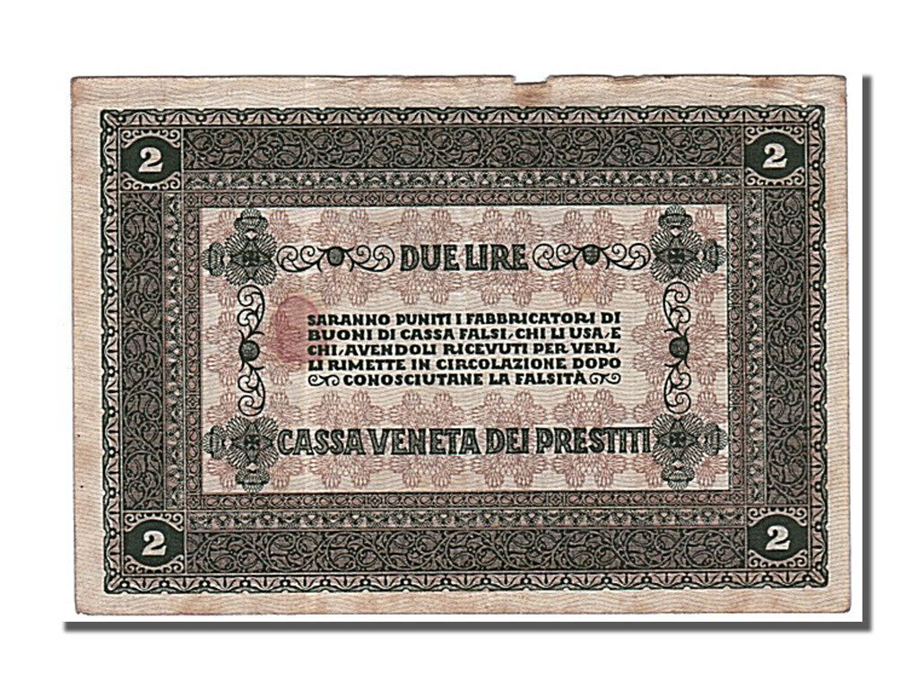 Italy, 2 Lire, 1918, KM #M5, 1918-01-02, AU(55-58), N275