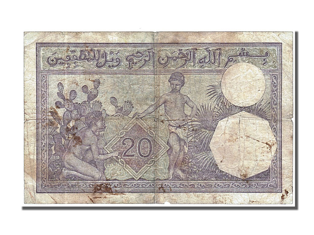 Algeria, 20 Francs, 1941, 1941-08-08, VF(20-25), X.3367