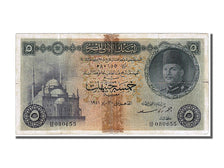 Egypt, 5 Pounds, 1951, KM #25b, 1951-06-06, VG(8-10), AB