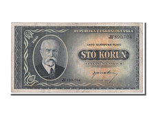 Czechoslovakia, 100 Korun, 1945, KM #63a, EF(40-45), JF