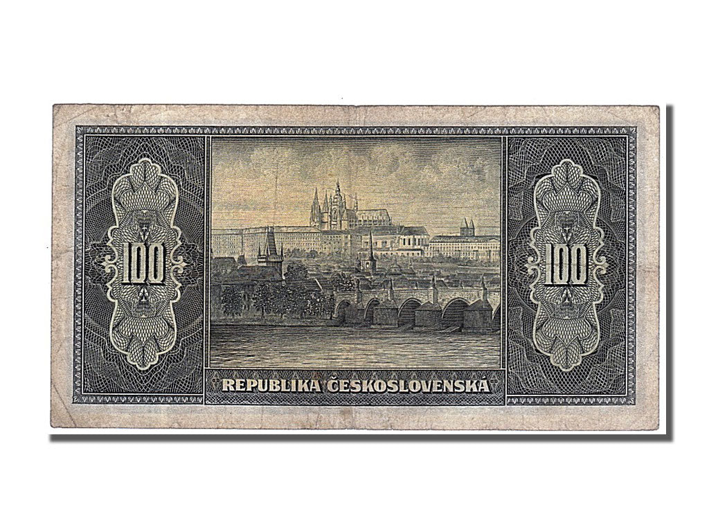 Czechoslovakia, 100 Korun, 1945, KM #63a, EF(40-45), JF