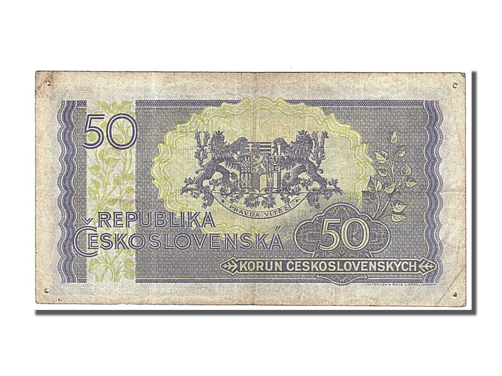 Czechoslovakia, 50 Korun, 1945, KM #62a, EF(40-45), JK