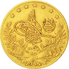 Türkei, Abdul Hamid II, 50 Kurush, 1902, Qustantiniyah, AU(55-58), Gold, KM:731