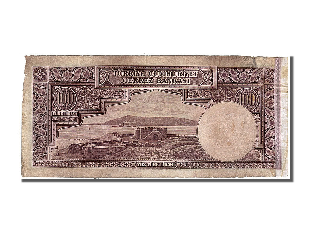 Turkey, 100 Lira, 1942, F(12-15), F15