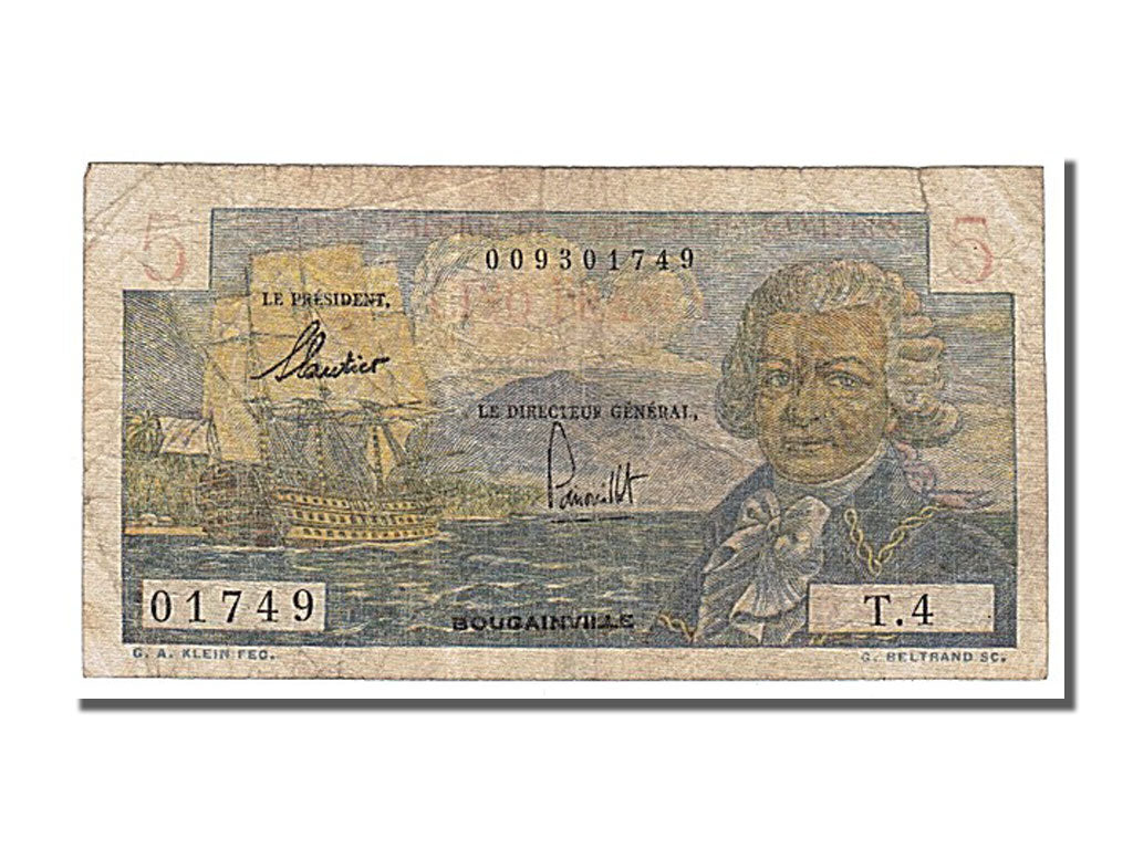 French Equatorial Africa, 5 Francs, 1947, KM #20B, VF(20-25), T.4