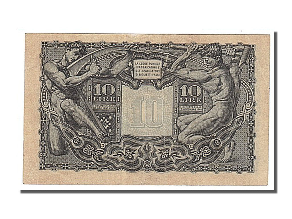 Italy, 10 Lire, 1944, KM #32b, 1944-11-23, UNC(60-62), 0309