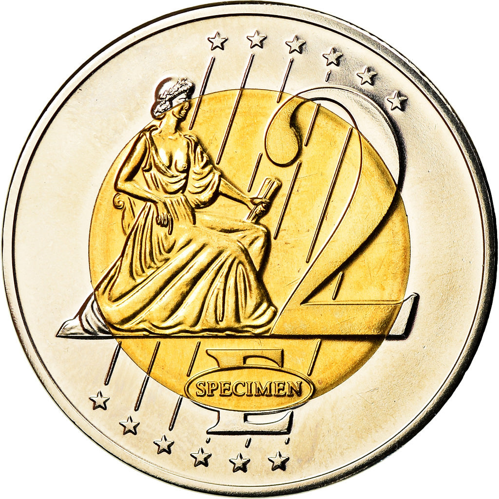 Latvia, Medal, 2 E, Essai-Trial, MS(65-70), Bi-Metallic