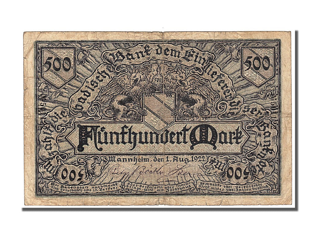 Allemagne, 500 Mark type 1918-22