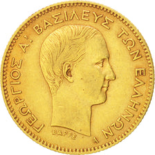 Greece, George I, 10 Drachmai, 1876, Paris, EF(40-45), Gold, KM:48