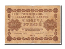 Billet, Russie, 1000 Rubles, 1918, TTB