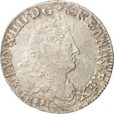 France, Louis XIV, 1/2 Écu aux 8 L, 1690, Lille, VF(20-25), Silver, KM 273.19