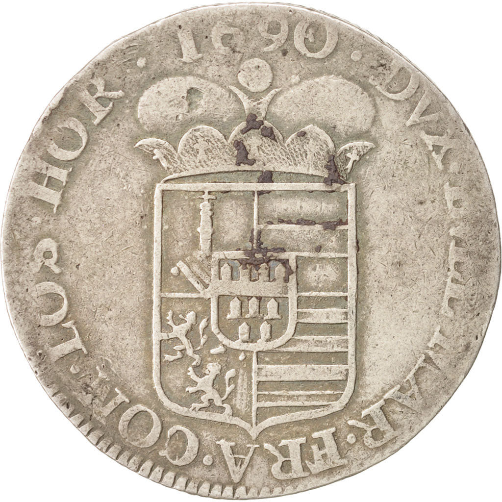 LIEGE, John Louis, Patagon, 1690, Liege, VF(30-35), Silver, KM:102