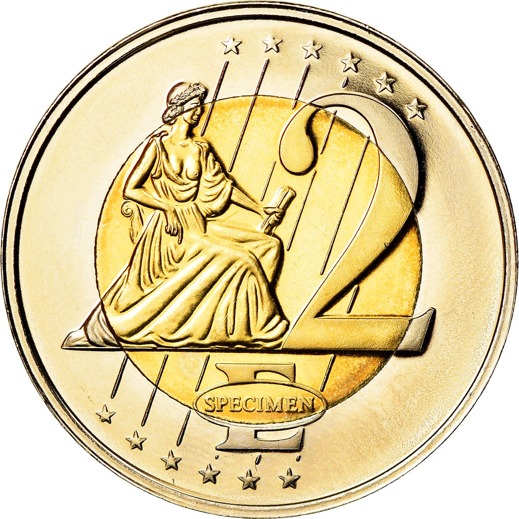 Romania, Medal, 2 E, Essai-Trial, 2003, MS(65-70), Bi-Metallic