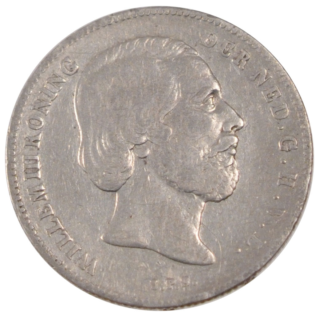 Coin, Netherlands, William III, 1/2 Gulden, 1866, VF(30-35), Silver, KM:92