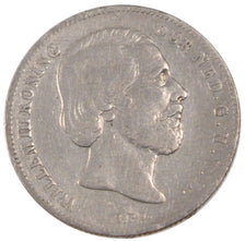 Coin, Netherlands, William III, 1/2 Gulden, 1866, VF(30-35), Silver, KM:92