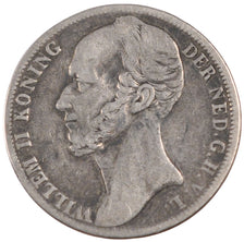 NETHERLANDS, Gulden, 1843, KM #66, VF(20-25), Silver, 28, 9.63