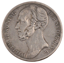 NETHERLANDS, Gulden, 1847, KM #66, EF(40-45), Silver, 28, 9.66