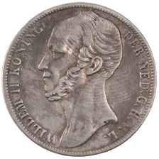 NETHERLANDS, Gulden, 1848, KM #66, EF(40-45), Silver, 28, 9.86