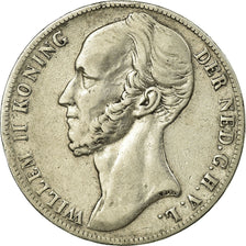 Munten, Nederland, William II, Gulden, 1849, ZF, Zilver, KM:66