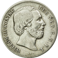 Coin, Netherlands, William III, Gulden, 1858, EF(40-45), Silver, KM:93