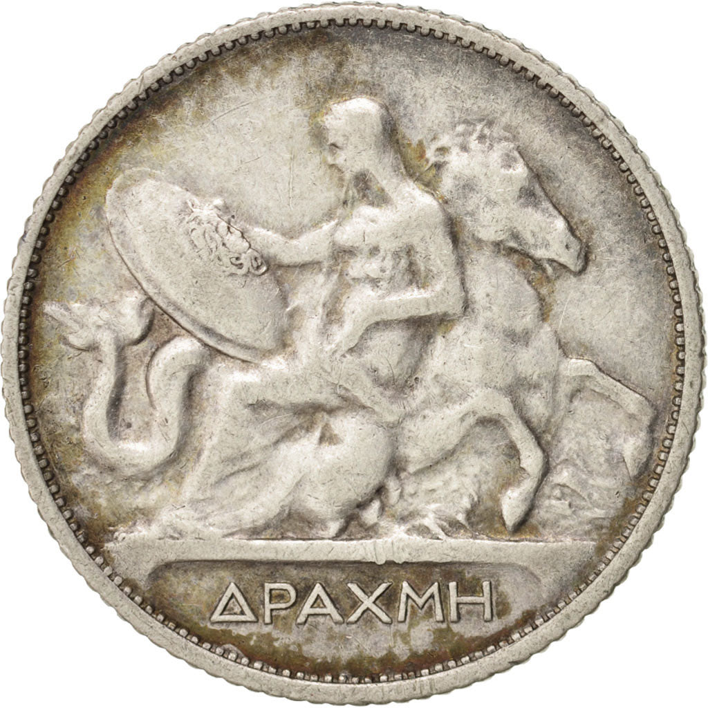 Greece, George I, Drachma, 1911, EF(40-45), Silver, KM:60