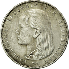 Münze, Niederlande, Wilhelmina I, Gulden, 1892, SS+, Silber, KM:117