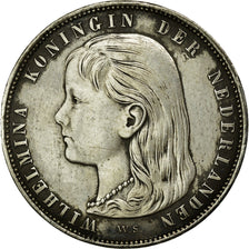 Coin, Netherlands, Wilhelmina I, Gulden, 1892, AU(50-53), Silver, KM:117