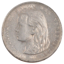 NETHERLANDS, Gulden, 1897, KM #117, EF(40-45), Silver, 28, 9.94