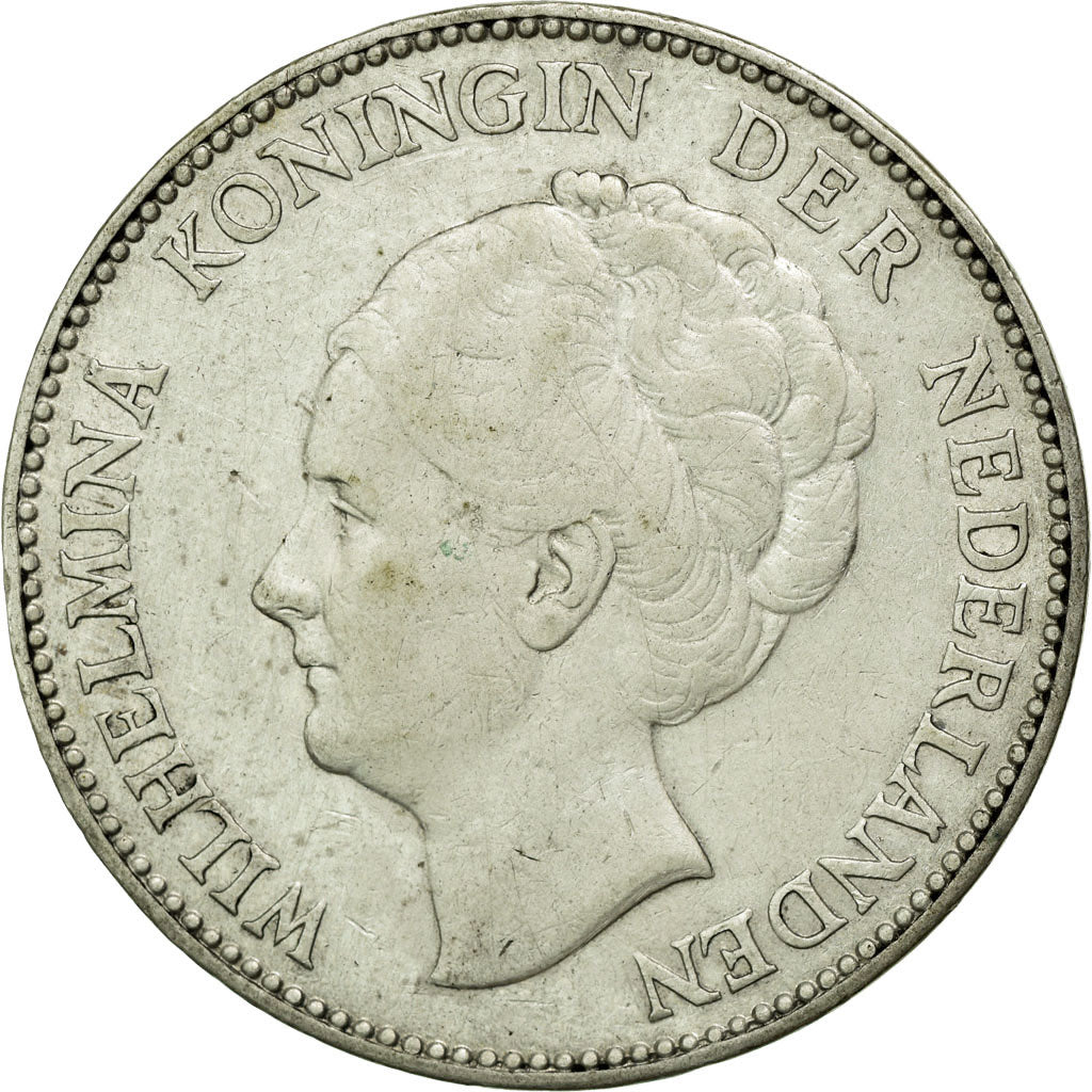 Münze, Niederlande, Wilhelmina I, Gulden, 1924, SS, Silber, KM:161.1
