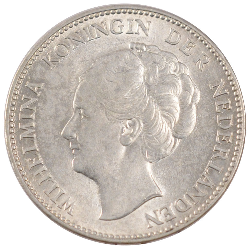 NETHERLANDS, Gulden, 1940, KM #161.1, AU(55-58), Silver, 28, 9.97