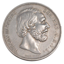 NETHERLANDS, 2-1/2 Gulden, 1869, KM #82, AU(50-53), Silver, 38, 24.84