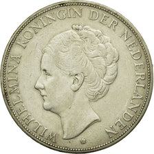 Coin, Netherlands, Wilhelmina I, 2-1/2 Gulden, 1929, EF(40-45), Silver, KM:165