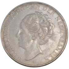NETHERLANDS, 2-1/2 Gulden, 1933, KM #165, AU(55-58), Silver, 38, 24.92