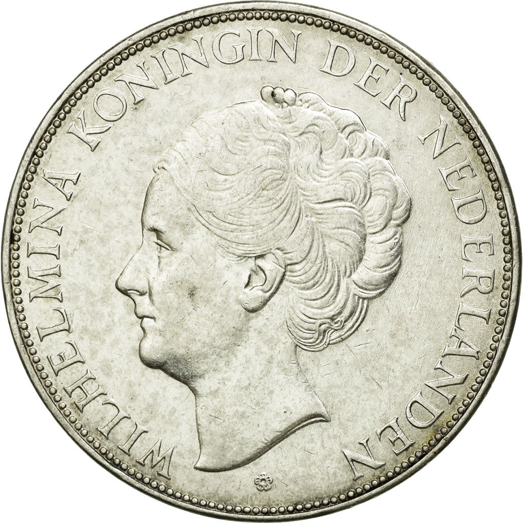 Coin, Netherlands, Wilhelmina I, 2-1/2 Gulden, 1939, AU(50-53), Silver, KM:165