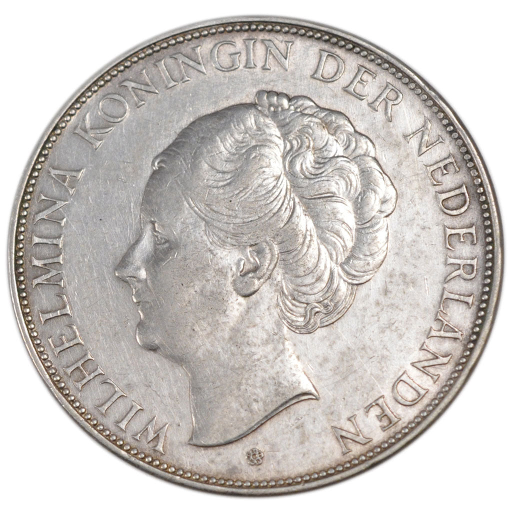 NETHERLANDS, 2-1/2 Gulden, 1940, KM #165, AU(50-53), Silver, 38, 25.00