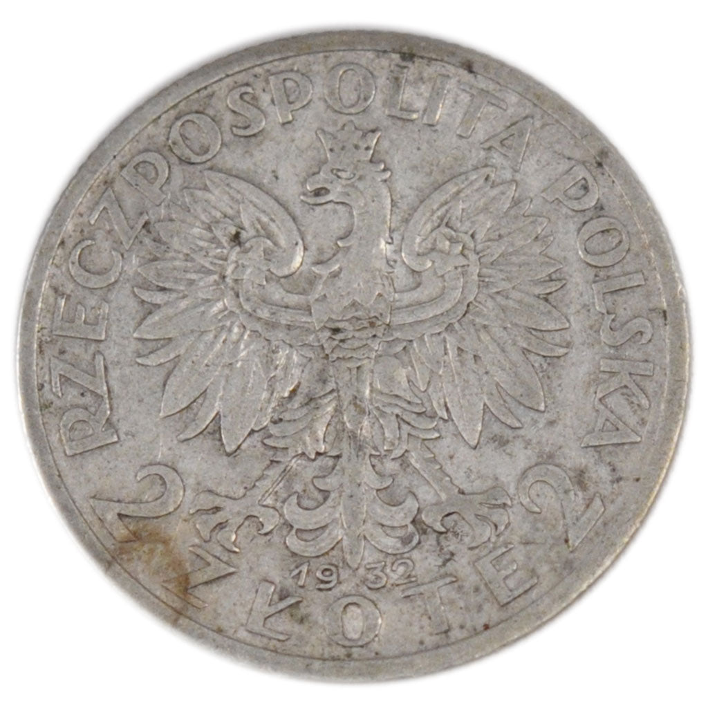 POLAND, 2 Zlote, 1932, Warsaw, KM #20, EF(40-45), Silver, 22, 4.40