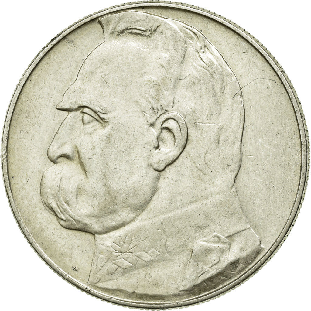 Coin, Poland, 10 Zlotych, 1937, Warsaw, AU(55-58), Silver, KM:29