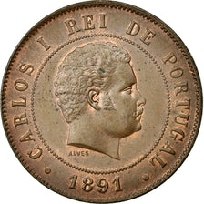 Monnaie, Portugal, Carlos I, 20 Reis, 1891, SUP, Bronze, KM:533
