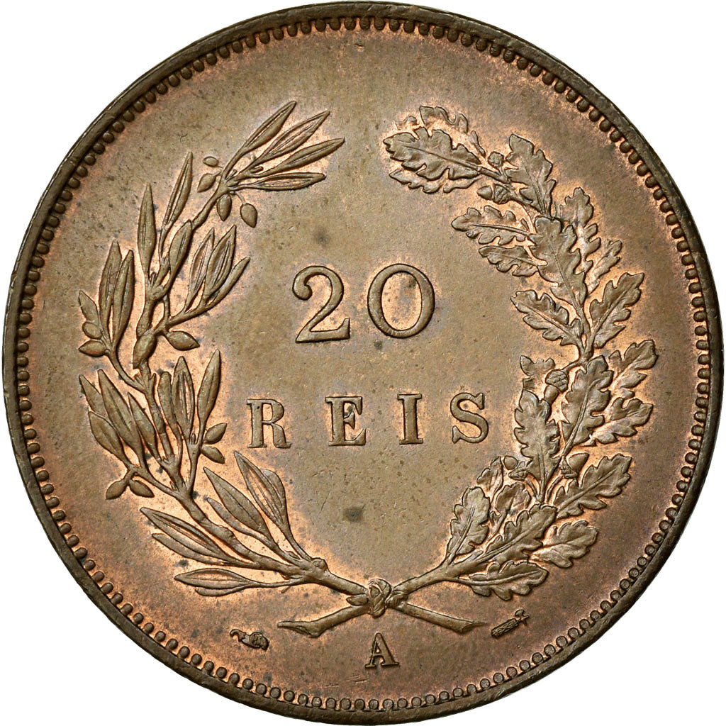 Monnaie, Portugal, Carlos I, 20 Reis, 1891, SUP, Bronze, KM:533