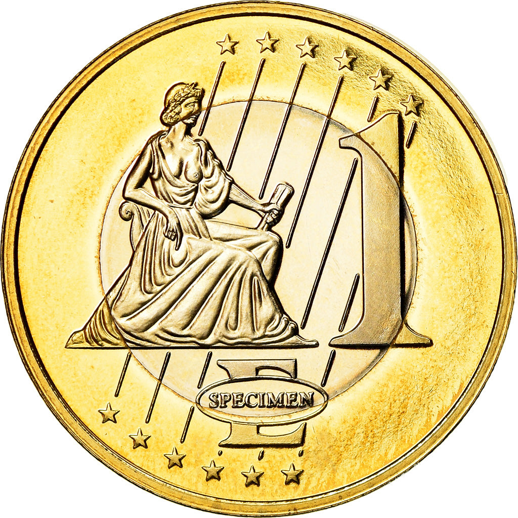 Romania, Medal, 1 E, Essai-Trial, 2003, MS(65-70), Bi-Metallic