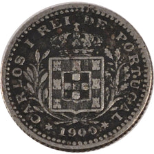 PORTUGAL, 50 Reis, 1900, KM #545, EF(40-45), Copper-Nickel, 2.60