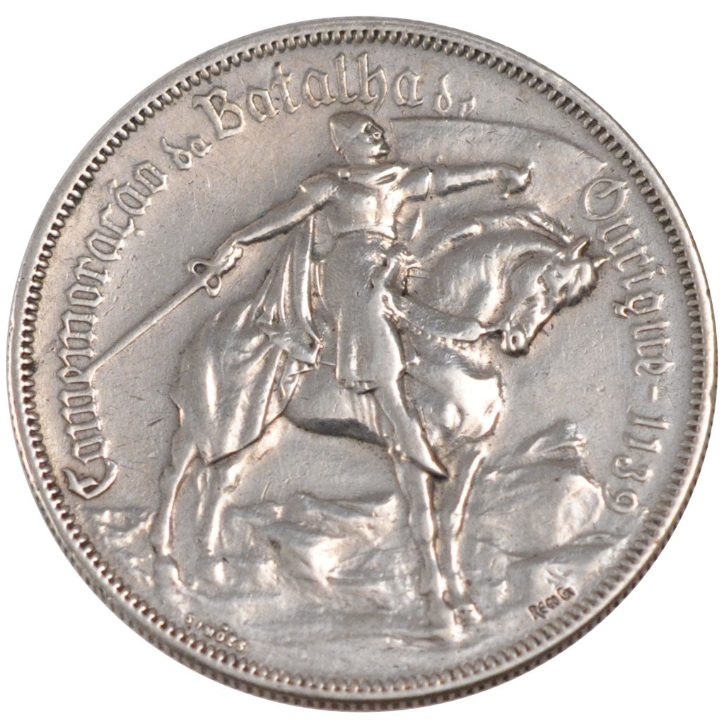 PORTUGAL, 10 Escudos, 1928, KM #579, EF(40-45), Silver, 30, 12.49