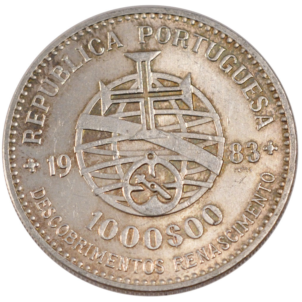PORTUGAL, 1000 Escudos, 1983, KM #622, MS(60-62), Silver, 21.07