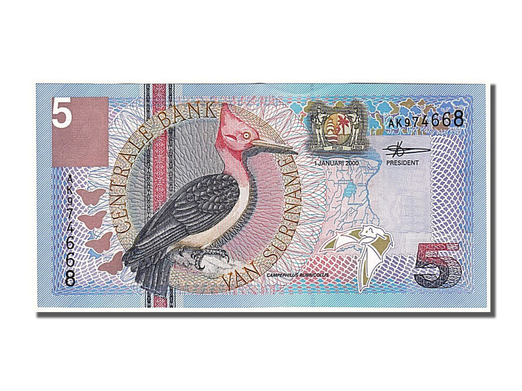Suriname, 5 Gulden, 2000, KM #146, 2000-01-01, UNC(65-70), AK