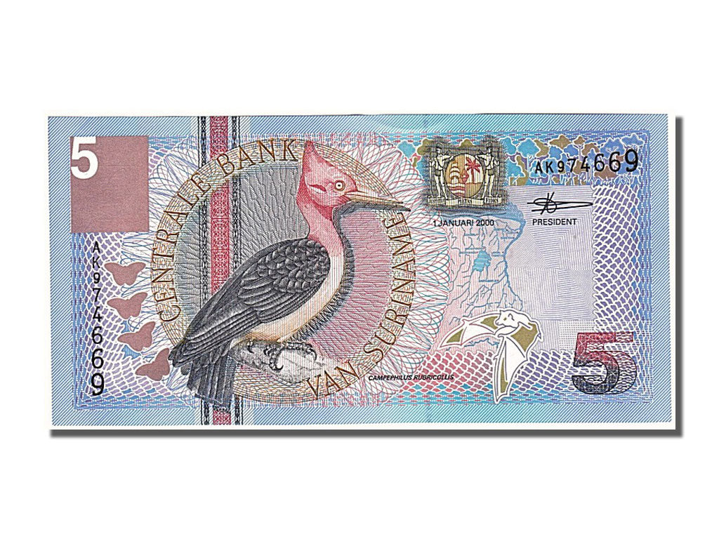 Suriname, 5 Gulden, 2000, KM #146, 2000-01-01, UNC(65-70), AK