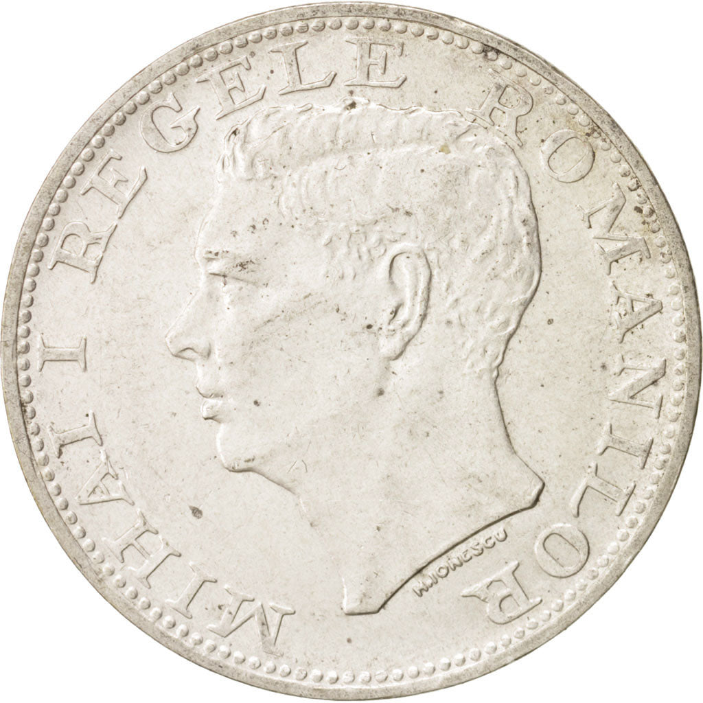 Romania, Mihai I, 500 Lei, 1944, AU(55-58), Silver, KM:65